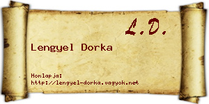 Lengyel Dorka névjegykártya